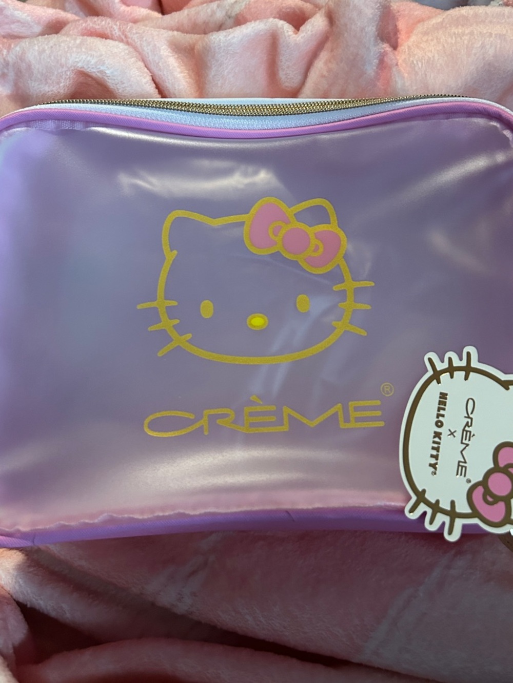Hello Kitty x Crème Pink & Lavender Beauty Travel Case NWT